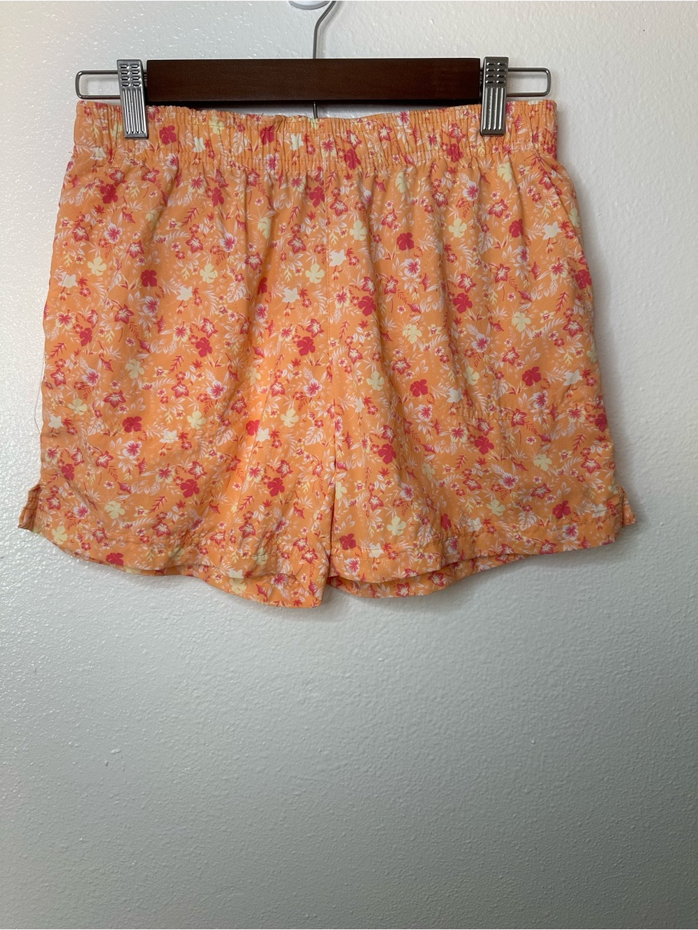 Women's Columbia Orange Floral Pull-On Shorts